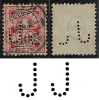 Switzerland 1901/1922 Stamp With Perfin JJ By J. Jäggli Centralhof Zurich Lochung Perfore - Perfins