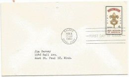 Scout Canal Zone Issue 1960 C.4 FDC Balboa 8feb60 - Canal Zone