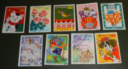 Nippon - Japan - 2003 - Michel 3458/3459/3460//3461/3462/3463/3464/3466/3467 - Gebruikt - Used - Groet En Wens - Used Stamps