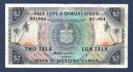 Samoa Western 2 Tala 1967 Genuine First Print P17b VF - Samoa