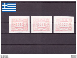 Grèce 1984 - MNH ** - Timbres Automatiques - Michel Nr. A1 X 3 (gre778) - Marcofilia - EMA ( Maquina De Huellas A Franquear)