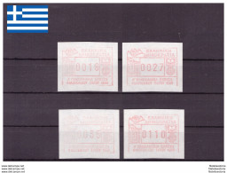 Grèce 1986 - MNH ** - Timbres Automatiques - Michel Nr. A3 X 4 (gre780) - Automatenmarken [ATM]