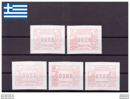 Grèce 1985 - MNH ** - Timbres Automatiques - Michel Nr. A2 X 5 (gre779) - Automatenmarken [ATM]