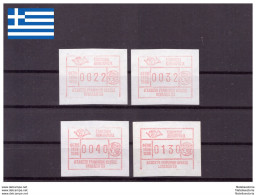 Grèce 1986 - MNH ** - Timbres Automatiques - Michel Nr. A4 X 4 (gre781) - Poststempel - Freistempel