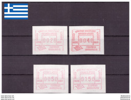 Grèce 1987 - MNH ** - Timbres Automatiques - Michel Nr. A5 X 4 (gre782) - Marcophilie - EMA (Empreintes Machines)