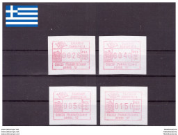 Grèce 1987 - MNH ** - Timbres Automatiques - Michel Nr. A6 X 4 (gre783) - Automatenmarken [ATM]