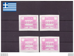 Grèce 1991 - MNH ** - Timbres Automatiques - Michel Nr. A9 X 4 (gre786) - Automatenmarken [ATM]