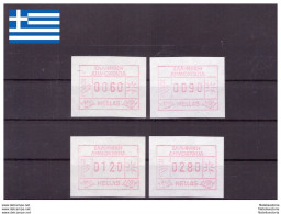 Grèce 1993 - MNH ** - Timbres Automatiques - Michel Nr. A13 X 4 (gre787) - Poststempel - Freistempel