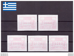 Grèce 1994 - MNH ** - Timbres Automatiques - Michel Nr. A14 X 5 (gre788) - Automatenmarken [ATM]