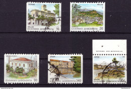 Grèce 1992 - Oblitéré - Bâtiments - Paysages - Michel Nr. 1812C-1813C 1820C 1822C-1823C (gre930) - Oblitérés