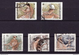 Grèce 1986 - Oblitéré - Mythologie - Michel Nr. 1608C-1609C 1614C-1615C 1909C (gre937) - Used Stamps