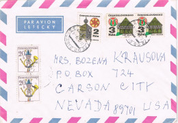 53960. Carta Aerea OLOMOUC (Checoslovaquia)  1978 To USA , Nevada - Lettres & Documents
