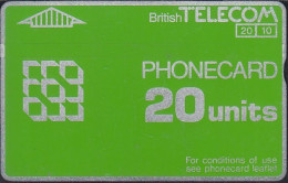 UK - British Telecom L&G  BTD014 - 3rd Issue Phonecard Definitive - 20 Units - 827C - BT Emissions Définitives
