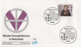 Germany Deutschland 1995 FDC 100 Jahre Vinzenz-Konferenzen Vinzenzkonferenzen In Deutschland, Canceled In Berlin - 1991-2000