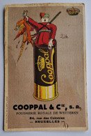 Carte Publicitaire Cartouche Chasse Cooppal Poudrerie Royale De Wetteren  Bruxelles ,fournisseur De La Cours - Unclassified