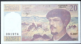 FRANCE * 20 Francs * Debussy * 1981 * Fay 66.02 * Etat/Grade NEUF/UNC - 20 F 1980-1997 ''Debussy''