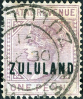 ZULULAND, REGINA VITTORIA, 1891, FRANCOBOLLI USATI Mi:ZA-ZL ST1, Scott:ZA-ZL 14, Yt:ZA-ZL FP1 - Zululand (1888-1902)