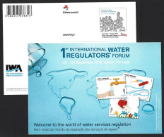Water. Drink. Water Saving. Full Postcard Of 1st International Water Regulatory Forum 2014, Lisbon. Iwa. Water. Drankje. - Andere & Zonder Classificatie
