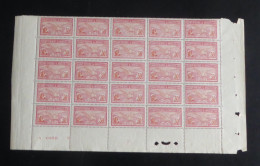 SPM - 1922-28 - N°YT. 111 - Goeland 30c Rose Et Rouge - Bloc De 25 Bord De Feuille - Neuf Luxe ** / MNH - Unused Stamps