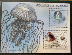 French Antarctic Territories 2021, Jellyfishes, MNH S/S - Ungebraucht
