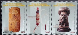 French Polynesia 2023, 20 Years Of Kanak Exhibition - Art, MNH Stamps Strip - Ongebruikt