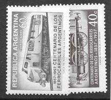 Argentina Mlh * Train Set (5 Euros) 1957 - Unused Stamps