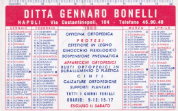 Calendarietto - Ditta Gennato Bonelli - Officina Ortopecica - Napoli - Anno 1980 - Petit Format : 1971-80