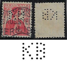 Switzerland 1912/1926 Stamp Perfin KB By Kantonalbank Von Bern Cantonal Bank Of Bern Lochung Perfore - Perfin