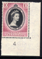 Malaya Trengganu 1953 QE2 10ct Coronation MM SG 88  ( K363 ) - Trengganu