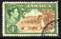 Jamaica 1938 KGV1 4d Citrus Grove Used SG 127 ( D1367 ) - Jamaïque (...-1961)