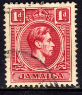 Jamaica 1938 - 52 KGV1 1d Scarlet Used SG 122 ( H118 ) - Jamaïque (...-1961)