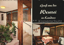 72507924 Kandern Historisches Gasthaus Zur Weserei Gastraum Eingang Kandern - Kandern