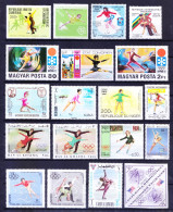 Figure Skating, Winter Sports Olympics, 50 Different MNH Stamps, Rare Collection - Patinaje Artístico