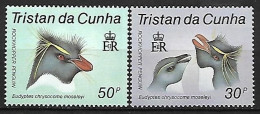 Tristan Da Cunha - MNH ** 1987 Set 2/4 :  Northern Rockhopper Penguin -   Eudyptes Moseleyi - Pinguïns & Vetganzen