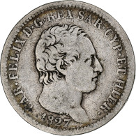 États Italiens, SARDINIA, Carlo Felice, Lira, 1827, Turin, Argent, TB, KM:121.1 - Piemont-Sardinien-It. Savoyen