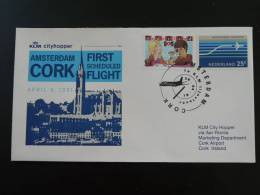 Premier Vol First Flight FFC KLM Amsterdam Cork - Lettres & Documents