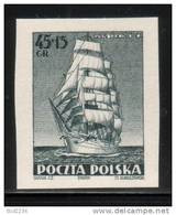 POLAND 1952 – TRAINING SHIP “DAR POMORZA” PROOF ENGRAVED BY SLANIA Wooden Boat - Prove & Ristampe