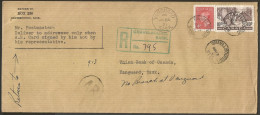 1951 Registered Cover 14c Fur/GVI CDS Gravelbourg Saskatchewan To Vanguard AR Returned - Postal History