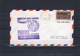 USA 1967 First Flight Cover First Jet Mail Service Phoenix Arizona Airmail Route 73 (to Denver) - Sobres De Eventos