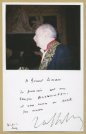 Jean Dutourd (1920-2011) - Écrivain & Académicien - Carte Dédicacée + Photo - Writers