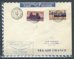 NCE 08/12/1948 1° Liaison Aérienne Nouméa Saigon Via Sydney - Brieven En Documenten