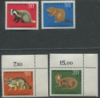 Germany:Unused Stamps Serie Animals, Cat, Beaver, Otter, Badger, 1968, MNH - Rongeurs