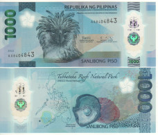 PHILIPPINES  1'000 Piso   Dated 2022 Serial AA    PW241a  POLIMER   "Philippine Eagle+ Pearl Oyster At Back" - Philippines