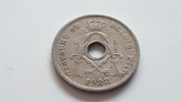 BELGIQUE ALBERT PREMIER 5 CENTIMES 1922 FR TROU LEGEREMENT DECENTRE, M DE MICHAUX PLUS HAUT COTES : 0,50€-1,75€-7,5€-25€ - 5 Centimes