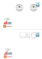 Norge Norway 1991 Olympic Games Lillehammer  Officiell IOOC Cover Two Cards Olympiatoppen 11.10.91 - Lettres & Documents