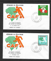 COTE D'IVOIRE 1984 FDC FOOTBALL  YVERT N°678/679 - Afrika Cup