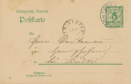 BAYERN ORTSSTEMPEL SONTHOFEN K1 Und HEMIGKOFEN K2 (Kressbronn Am Bodensee, Württemberg) 1903 Auf 5 Pf Rauten GA - Postal  Stationery