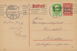 BAYERN ORTSSTEMPEL WÜRZBURG 2 Nimm Ein Postscheck-Konto Maschine-Werbestempel 1919 Auf 10 Pf Wappen GA Mit Freistaat Bay - Postal  Stationery