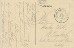 BAYERN ORTSSTEMPEL ZWEIBRÜCKEN 1 K1 1915 Auf Feldpostkarte WWI - Postal  Stationery
