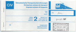 BIGLIETTO TRENO INTERNAZIONALE DA LAUSANNE A PADOVA E RITORNO - CIV - IMPRESE SVIZZERE DI TRASPORTO - Andere & Zonder Classificatie